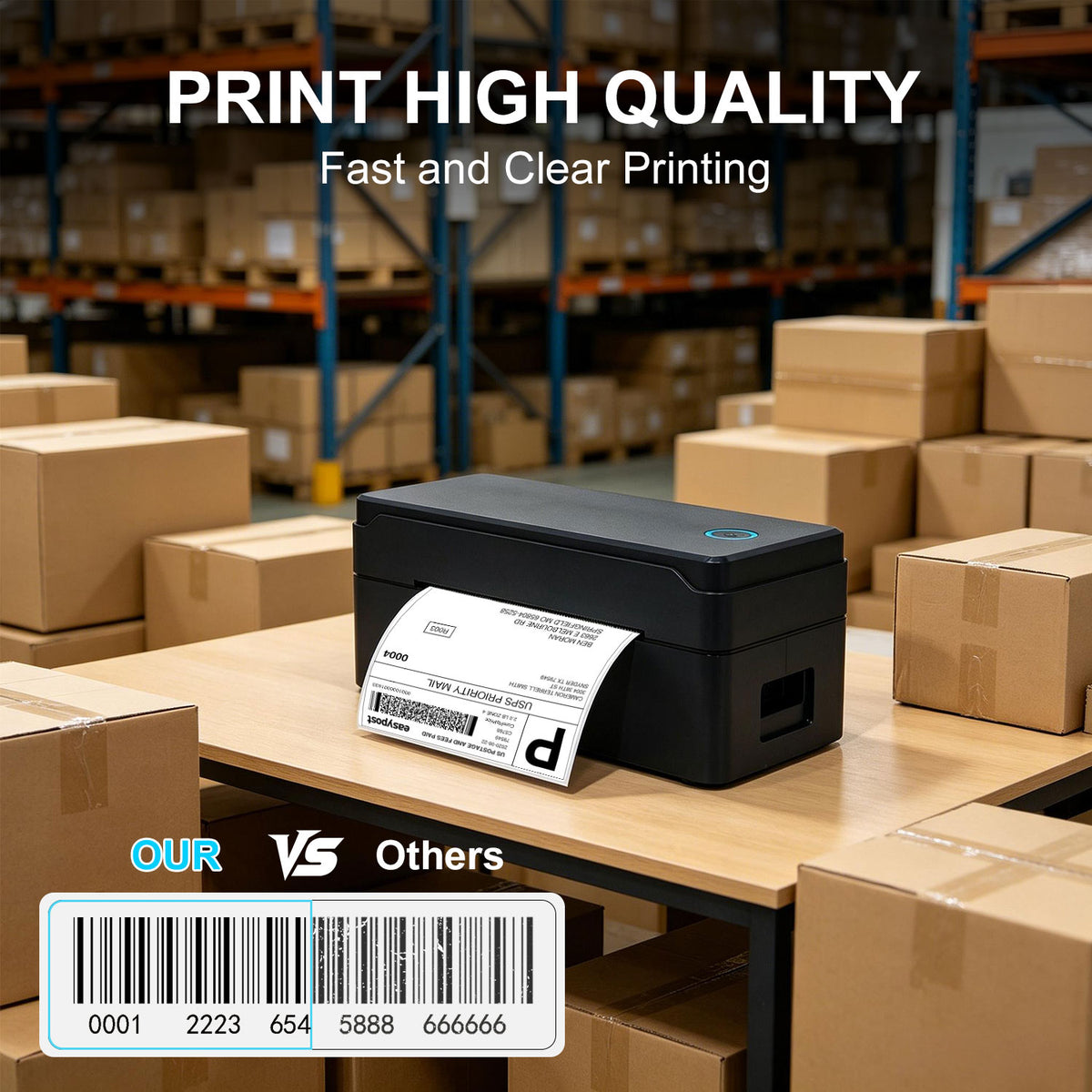 NPRINT  USB + Bluetooth Thermal Label Printer using COMPUTER as well as Mobile Phone Using App which can print 4×6,3x5,2x1,4x4 Adjustable Size 203 DPI,Compatible windows and mac for Shipping Barcode Label Ecommerce 1 Yr Warranty