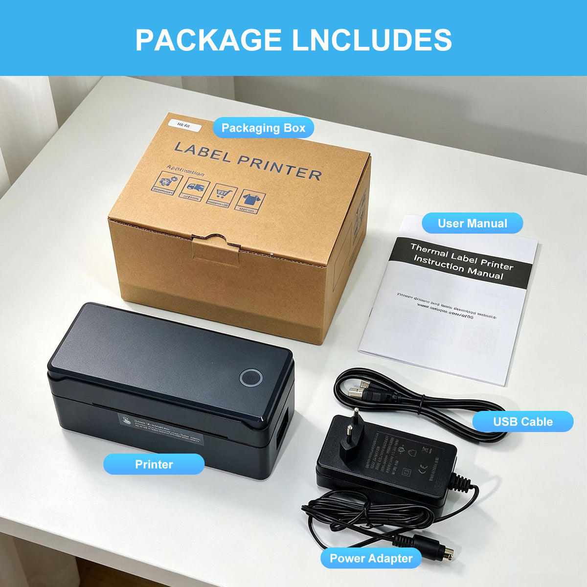 NPRINT  USB + Bluetooth Thermal Label Printer using COMPUTER as well as Mobile Phone Using App which can print 4×6,3x5,2x1,4x4 Adjustable Size 203 DPI,Compatible windows and mac for Shipping Barcode Label Ecommerce 1 Yr Warranty
